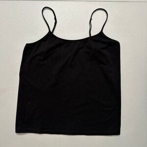 Ann Taylor Black Sleeveless Adjustable Spaghetti Strap Camisole‎ Tank Stretch L